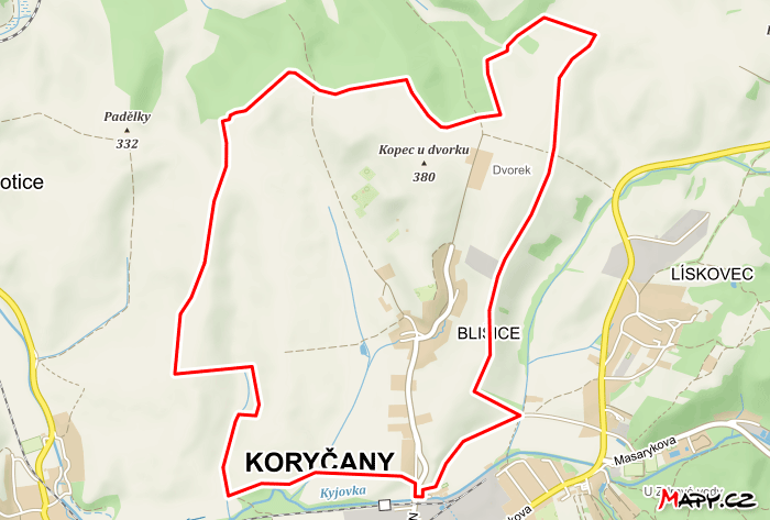 Mapa Blišice