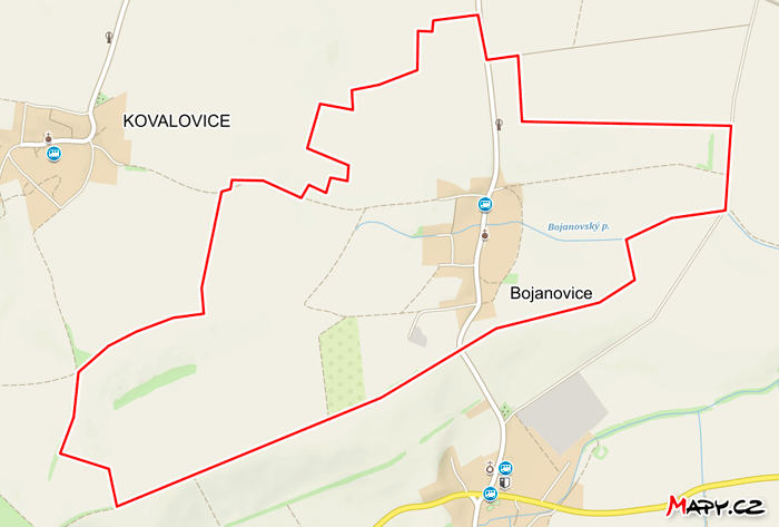 Mapa Bojanovice