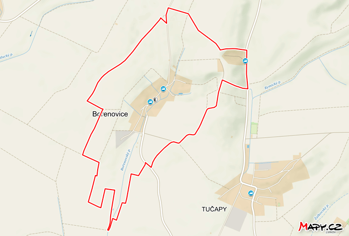 Mapa Bořenovice