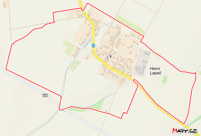 Mapa Horní Lapač