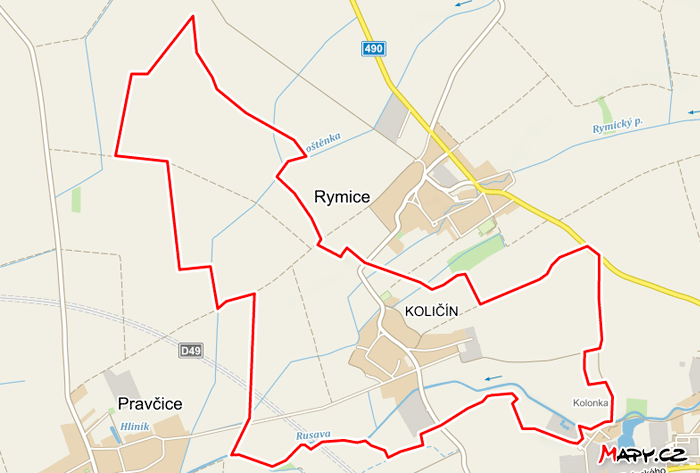 Mapa Količín
