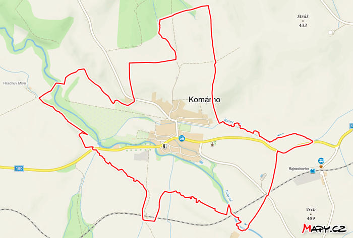 Mapa Komárno