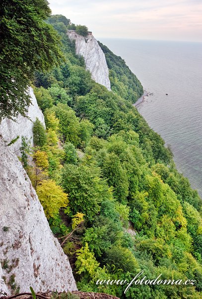 Fotka Königsstuhl z Viktoriiny vyhlídky v NP Jasmund