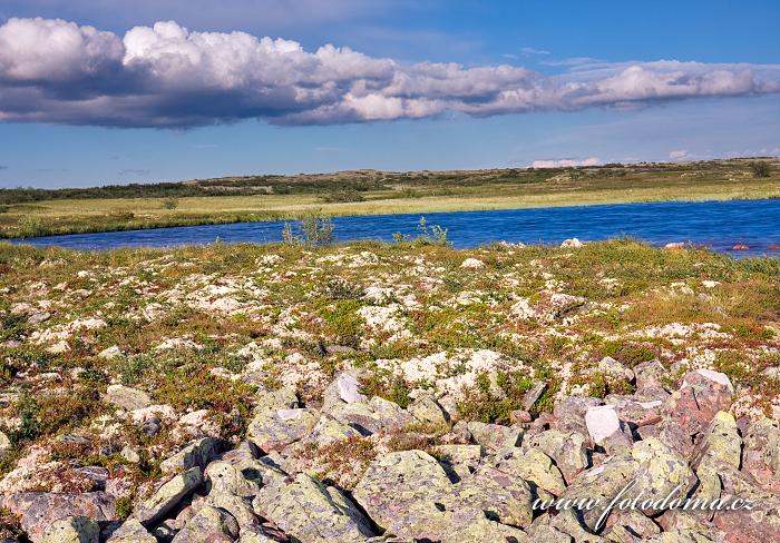 Krajina poblíž vodopádu Njupeskär v národním parku Fulufjället