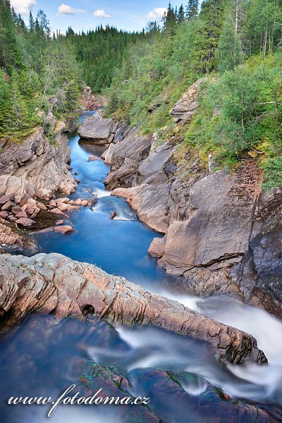 Fotka Řeka Torsbjørka, Národní park Skarvan og Roltdalen, Norsko