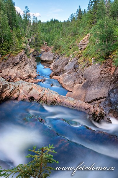 Fotka Řeka Torsbjørka, Národní park Skarvan og Roltdalen, Norsko