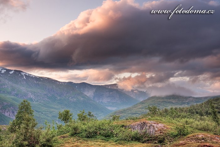 Údolí Blakkådal. Národní park Saltfjellet-Svartisen, kraj Nordland, Norsko