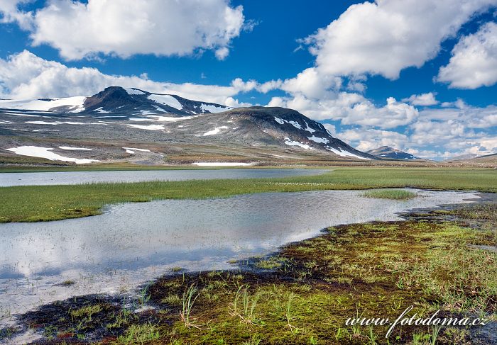 Potok Namnlauselva. Národní park Saltfjellet-Svartisen, kraj Nordland, Norsko