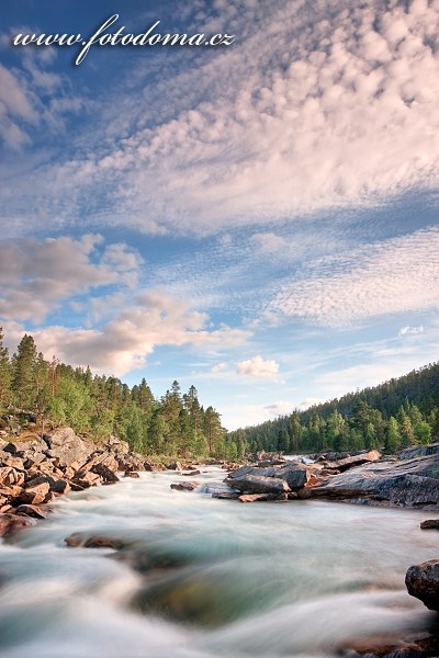 Fotka Tok řeky Lønselva, Norsko