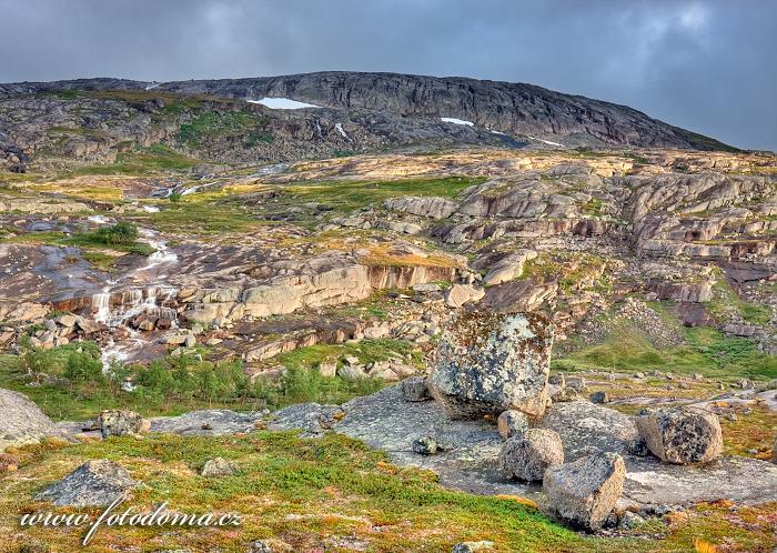 Kaskády, národní park Rago, kraj Nordland, Norsko