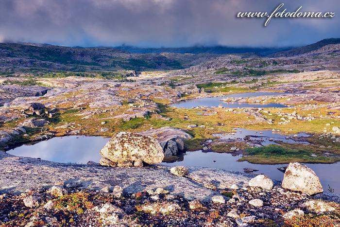 Jezírka, národní park Rago, kraj Nordland, Norsko