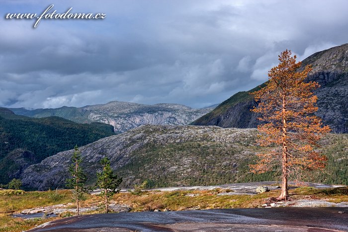 Krajina kolem jezera Litlverivatnet, národní park Rago, kraj Nordland, Norsko