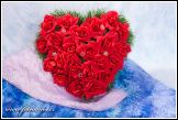 Květinové srdce z rudých růží