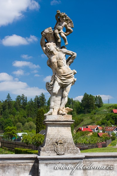 Fotka Socha na kamenném židovském mostě z 18. století, Brtnice