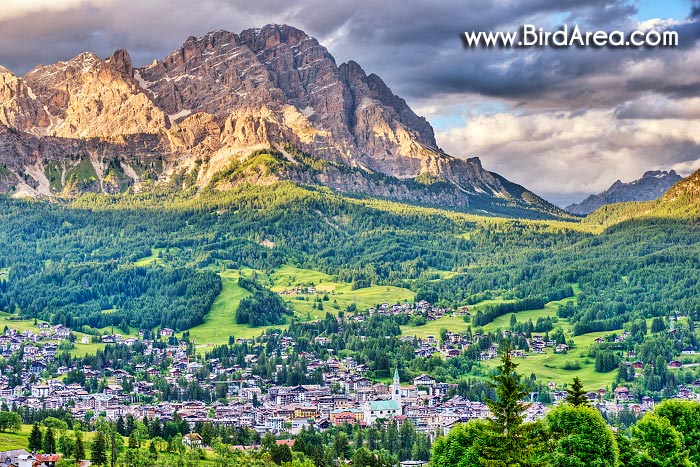 Cortina d'Ampezzo a Monte Cristallo, Dolomity