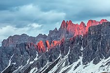 Croda da Lago, Dolomity, Jižní Tyroly, Itálie