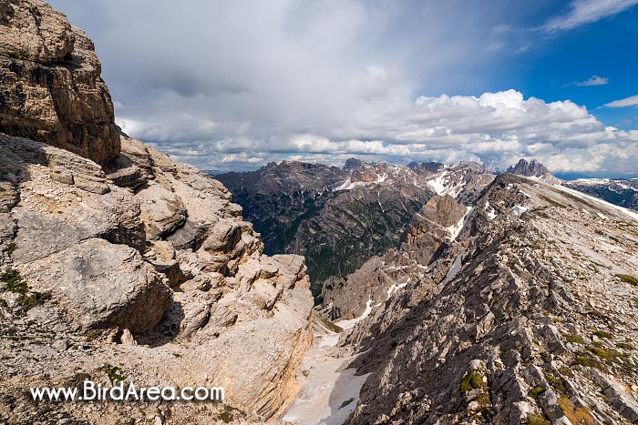 Höhlensteintal (Valle di Landro), pohled z Dürrensteinu (Picco di Vallandro), Dolomites