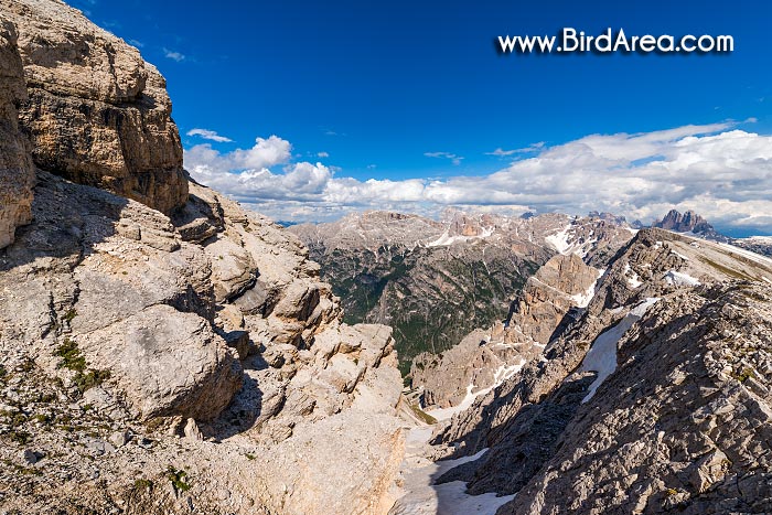 Höhlensteintal (Valle di Landro), pohled z Dürrensteinu (Picco di Vallandro), Dolomites