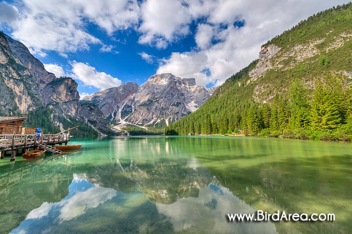 Pragser Wildsee (Lago di Braies) and Seekofel (Croda del Becco, Croda del Lago)