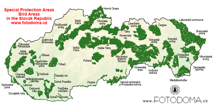 Special Protection Areas of the Slovak Republic – Bird areas
