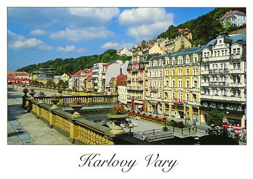 Pohlednice Karlovy Vary - Pohled ze Zítkovy kolonády