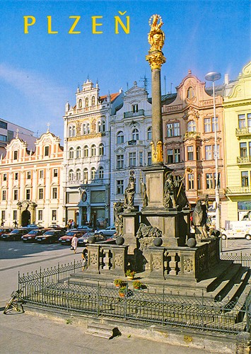 Pohlednice Plzeň - sloup