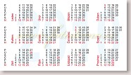Kalendárium kalendáříku Fotodoma na rok 2010 ve formátu vizitky