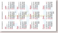 Kalendárium kalendáříku Fotodoma na rok 2010 ve formátu vizitky