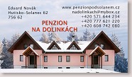 Vizitka Penzion Na Dolinkách Hutisko-Solanec