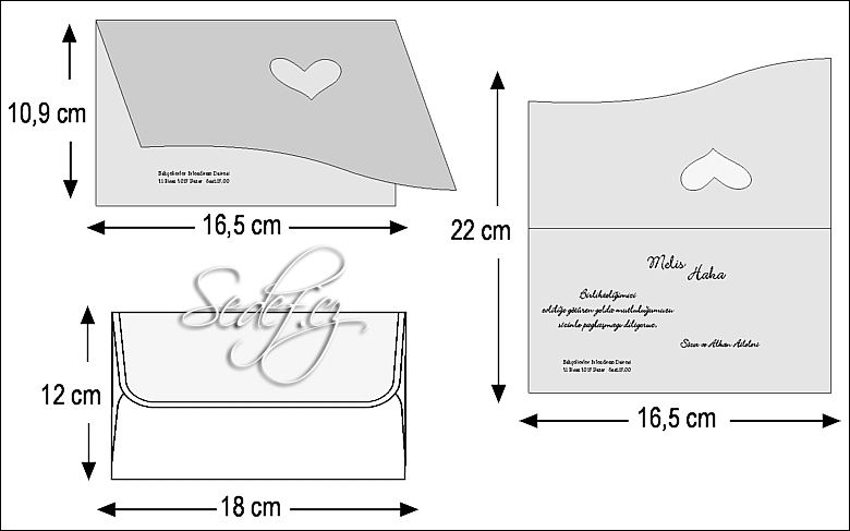 Rozměry svatebního oznámení 2395