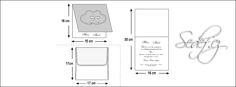 Rozměry svatebního oznámení 3609