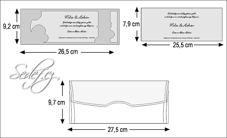 Rozměry svatebního oznámení 5308