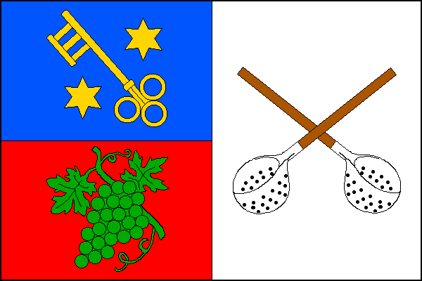 Vlajka městyse Mikulovice
