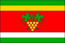 Vlajka městyse Olbramovice